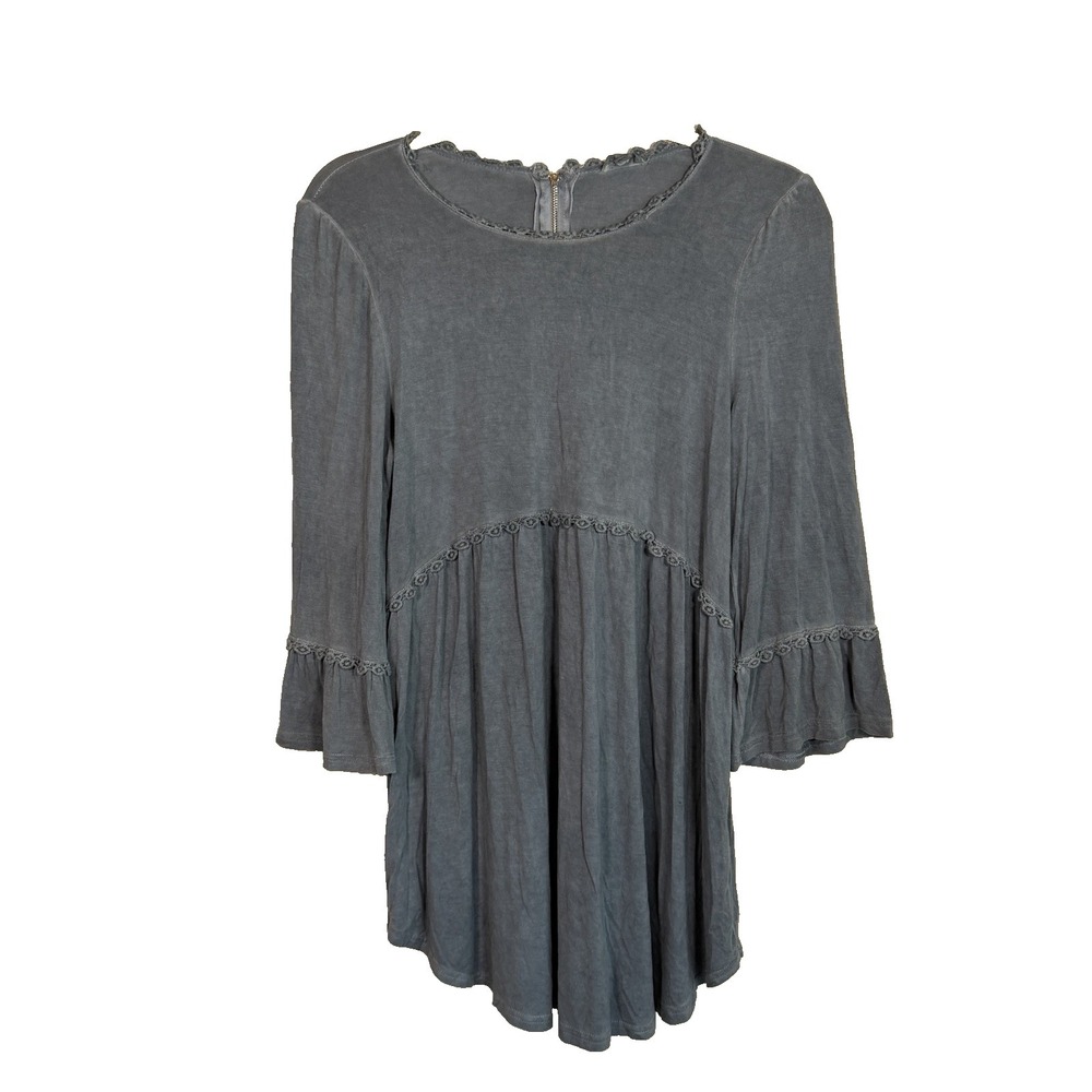 POL Womens Cotton Top Small Blue